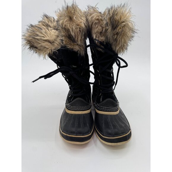Sorel Joan Of Arctic Waterproof Winter Snow Boots Womens 7.5 Faux Fur Lined Blac - Picture 2 of 16